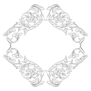 Klasik Barok süsleme vektör 