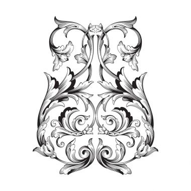 Klasik Barok süsleme vektör 