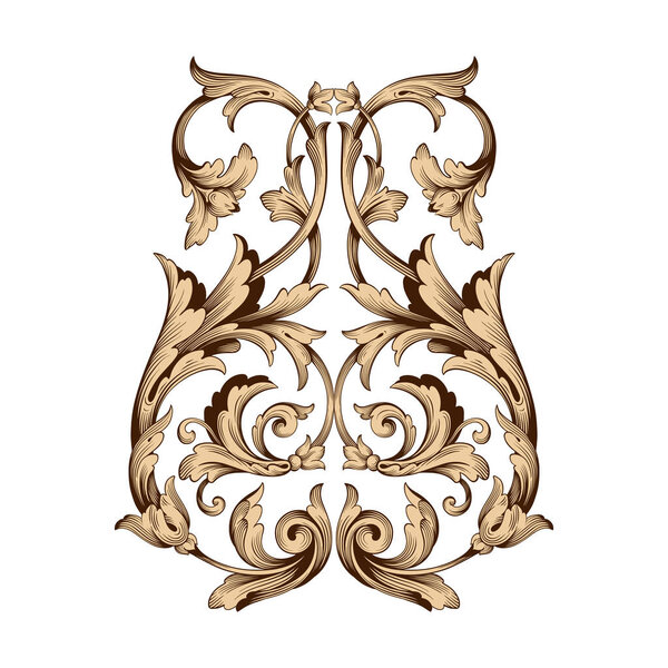 Классический вектор орнамента барокко
 