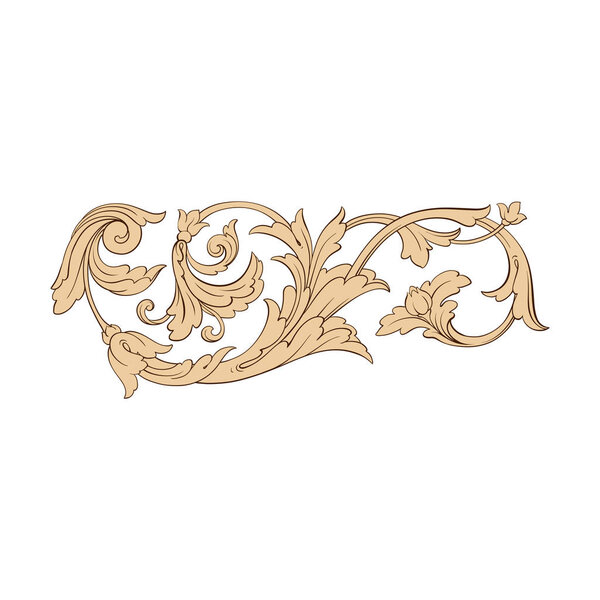 Классический вектор орнамента барокко
 