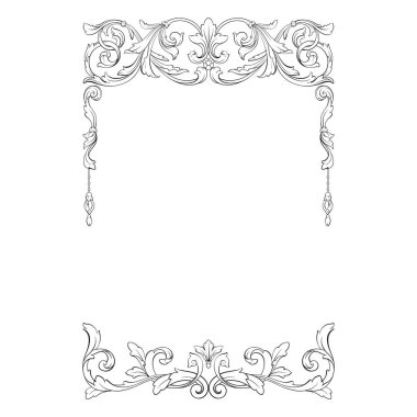 Klasik Barok süsleme vektör 