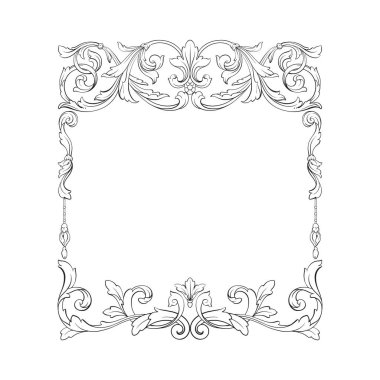 Klasik Barok süsleme vektör 