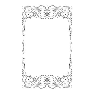 Klasik Barok süsleme vektör 