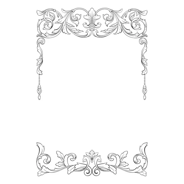 Klassieke Barok ornament vector — Stockvector