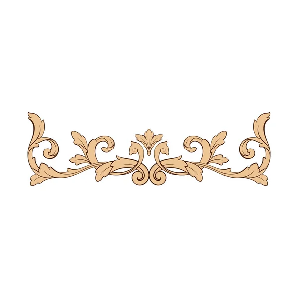 Classical baroque ornament vector — Stock Vector