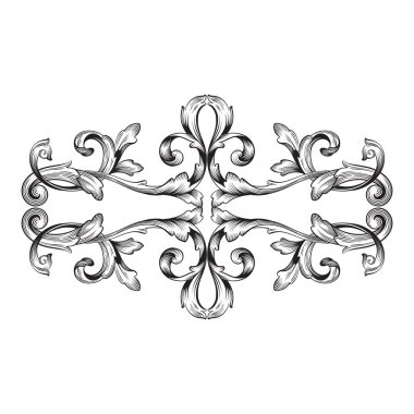 Klasik Barok süsleme vektör 