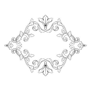 Klasik Barok süsleme vektör 