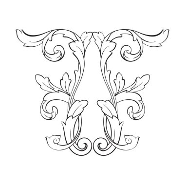 Klasik Barok süsleme vektör 