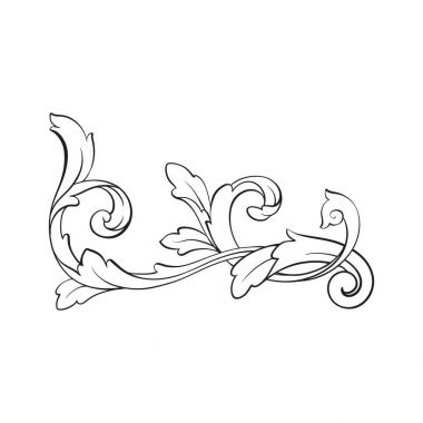 Klasik Barok süsleme vektör 