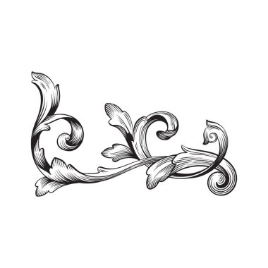 Klasik Barok süsleme vektör 
