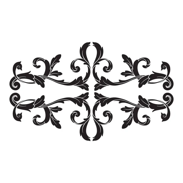 Classical baroque ornament vector — Stock Vector