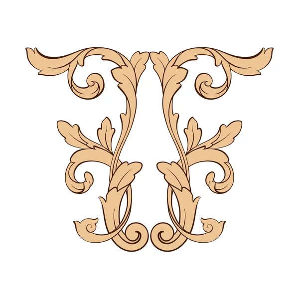 Classical baroque ornament vector — Stock Vector