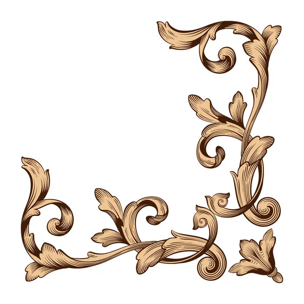 Klassieke Barok ornament vector — Stockvector