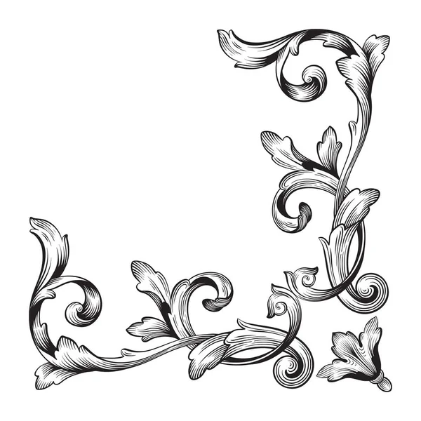 Vector clásico ornamento barroco — Archivo Imágenes Vectoriales