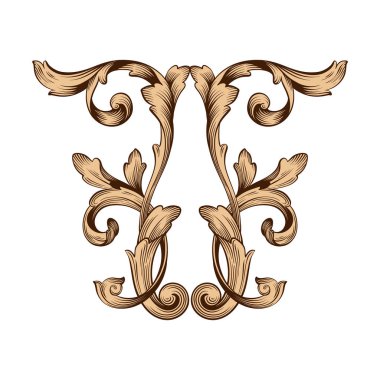 Klasik Barok süsleme vektör 