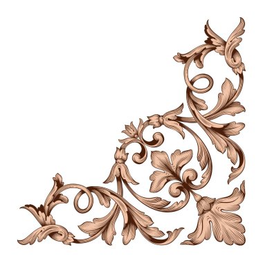 Klasik Barok süsleme vektör 