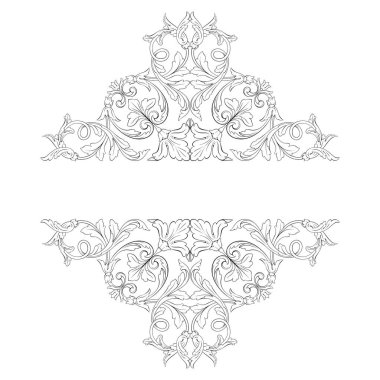 Klasik Barok süsleme vektör 