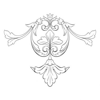 Klasik Barok süsleme vektör 