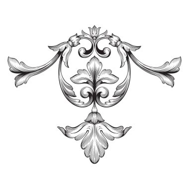 Klasik Barok süsleme vektör 