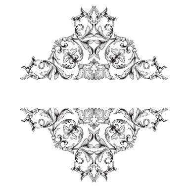 Klasik Barok süsleme vektör 