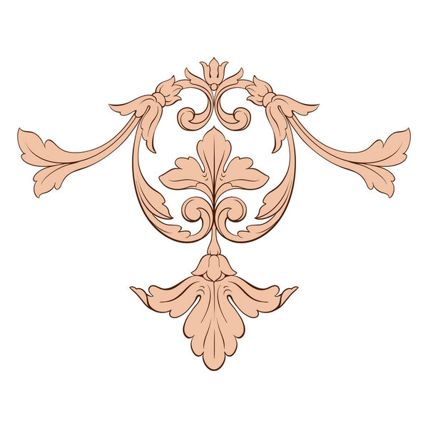 Классический вектор орнамента барокко
 