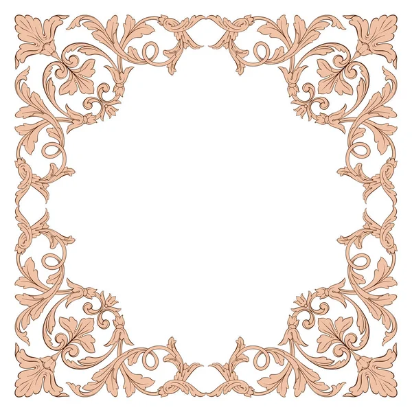 Classical baroque ornament vector — Stock Vector