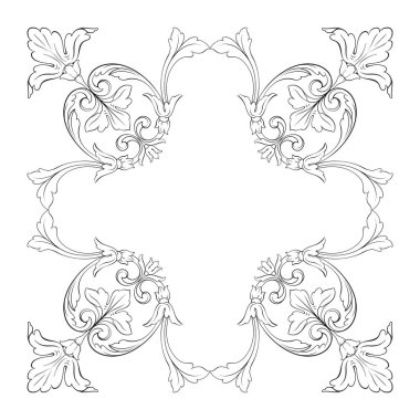 Klasik Barok süsleme vektör 