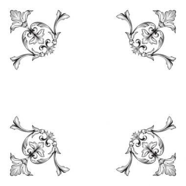 Klasik Barok süsleme vektör 