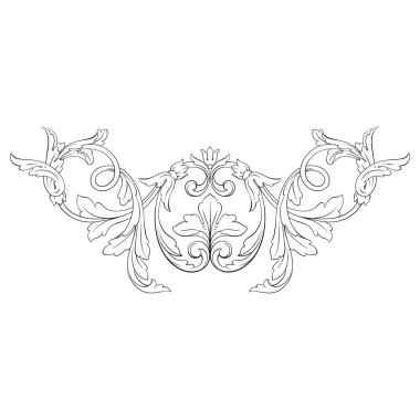 Klasik Barok süsleme vektör 