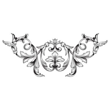 Klasik Barok süsleme vektör 