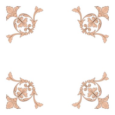 Klasik Barok süsleme vektör 