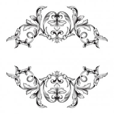 Klasik Barok süsleme vektör 