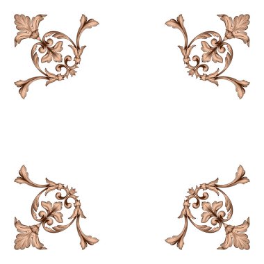 Klasik Barok süsleme vektör 