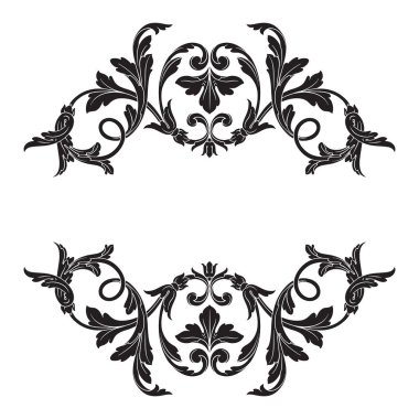 Klasik Barok süsleme vektör 