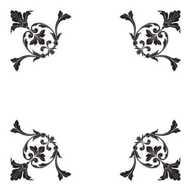 Klasik Barok süsleme vektör 