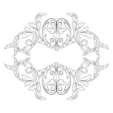 Klasik Barok süsleme vektör 