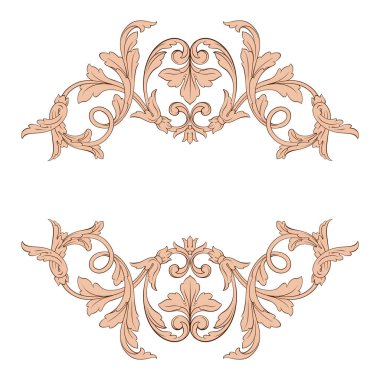 Klasik Barok süsleme vektör 