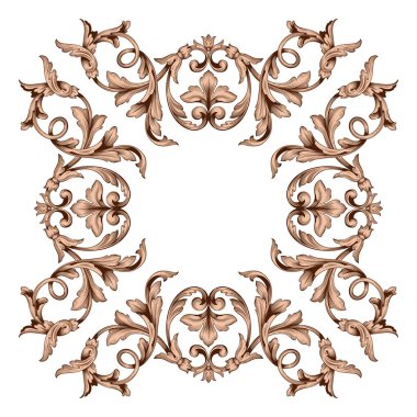 Klasik Barok süsleme vektör 