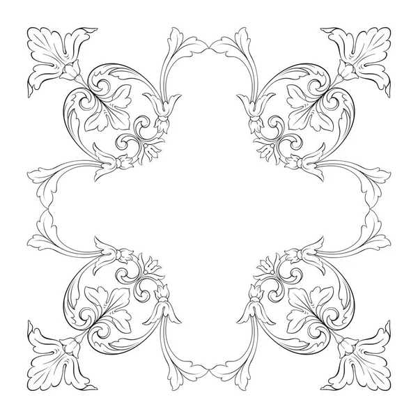 Classical baroque ornament vector — Stock Vector