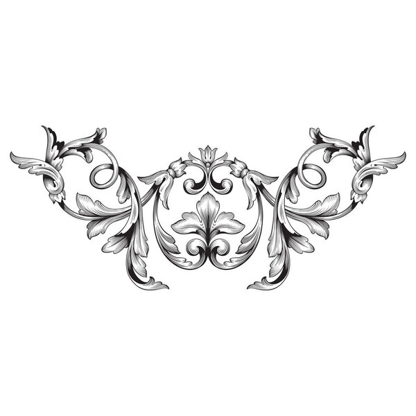 Классический вектор орнамента барокко
 