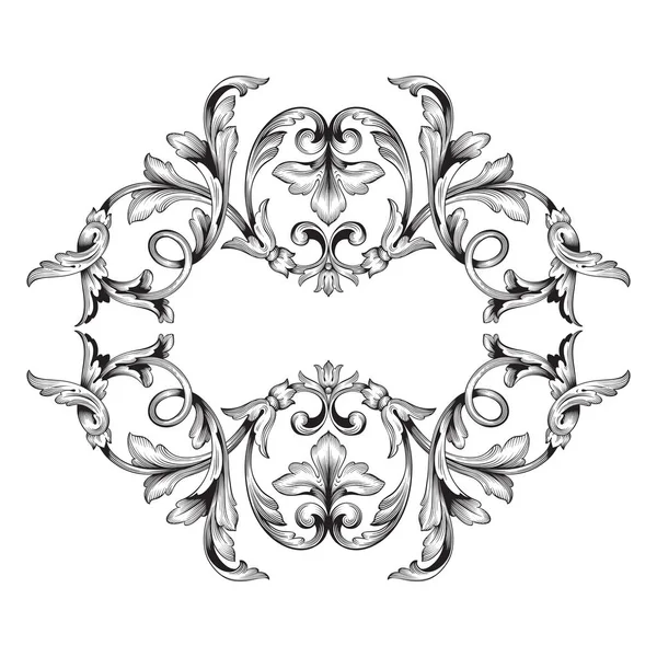 Классический вектор орнамента барокко — стоковый вектор