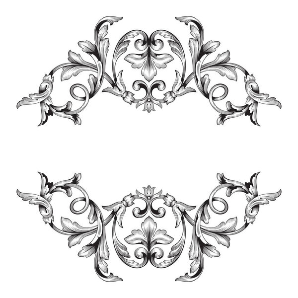 Классический вектор орнамента барокко
 