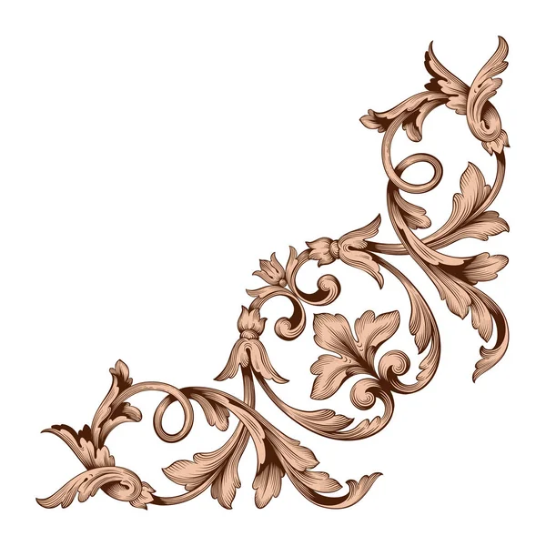 Classical baroque ornament vector — Stock Vector