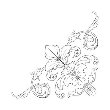 Klasik Barok süsleme vektör 