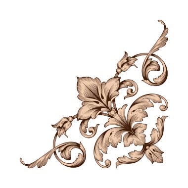 Klasik Barok süsleme vektör 