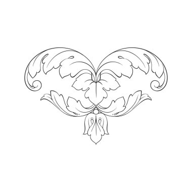 Klasik Barok süsleme vektör 