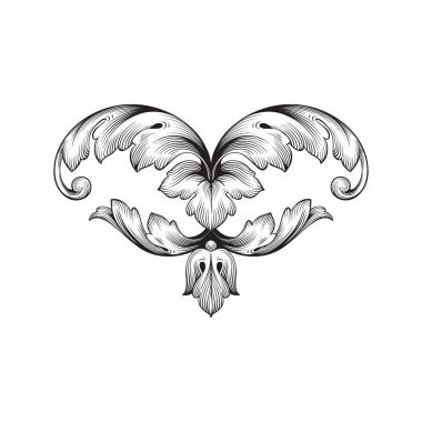 Klasik Barok süsleme vektör 