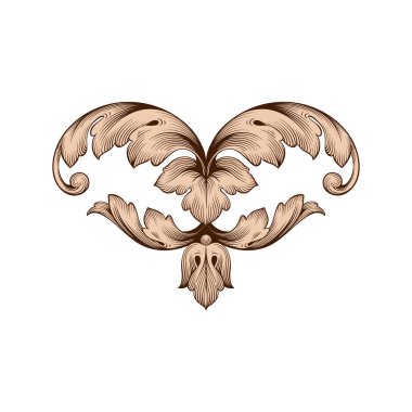 Klasik Barok süsleme vektör 