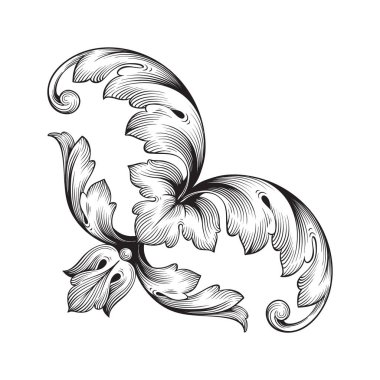 Klasik Barok süsleme vektör 