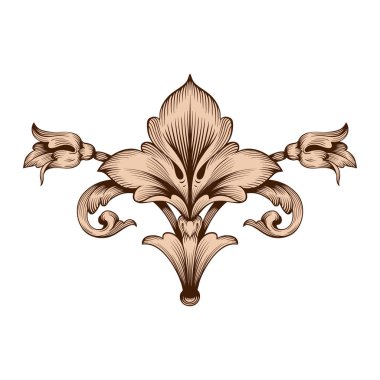 Klasik Barok süsleme vektör 